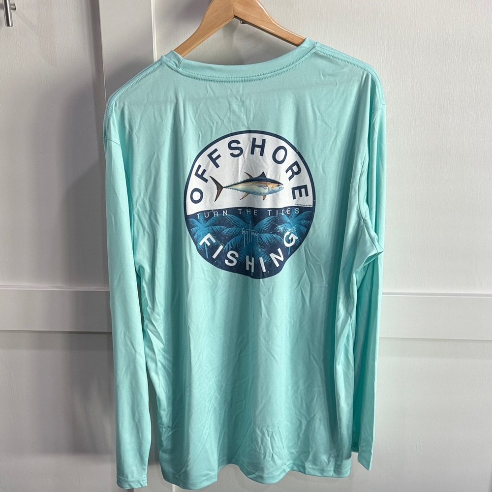 Guy Harvey - Performance Long Sleeve Shirt sz XL - recycled polyester UPF 30 - Picture 5 of 8